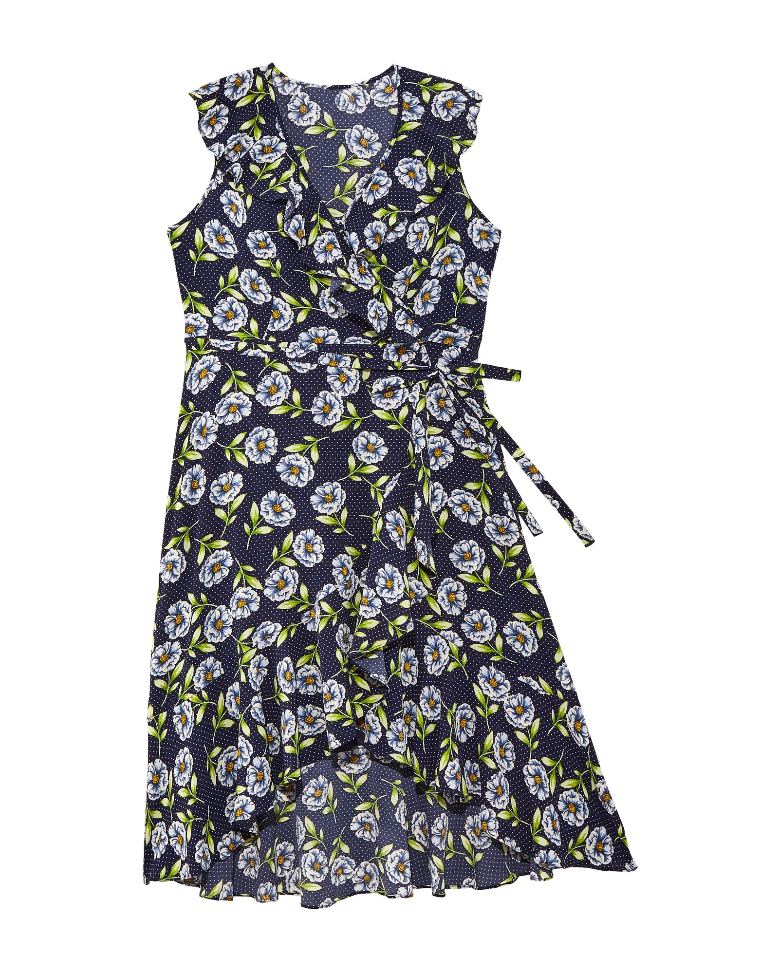 Ithaca Sleeveless Dress | Navy / Light Green