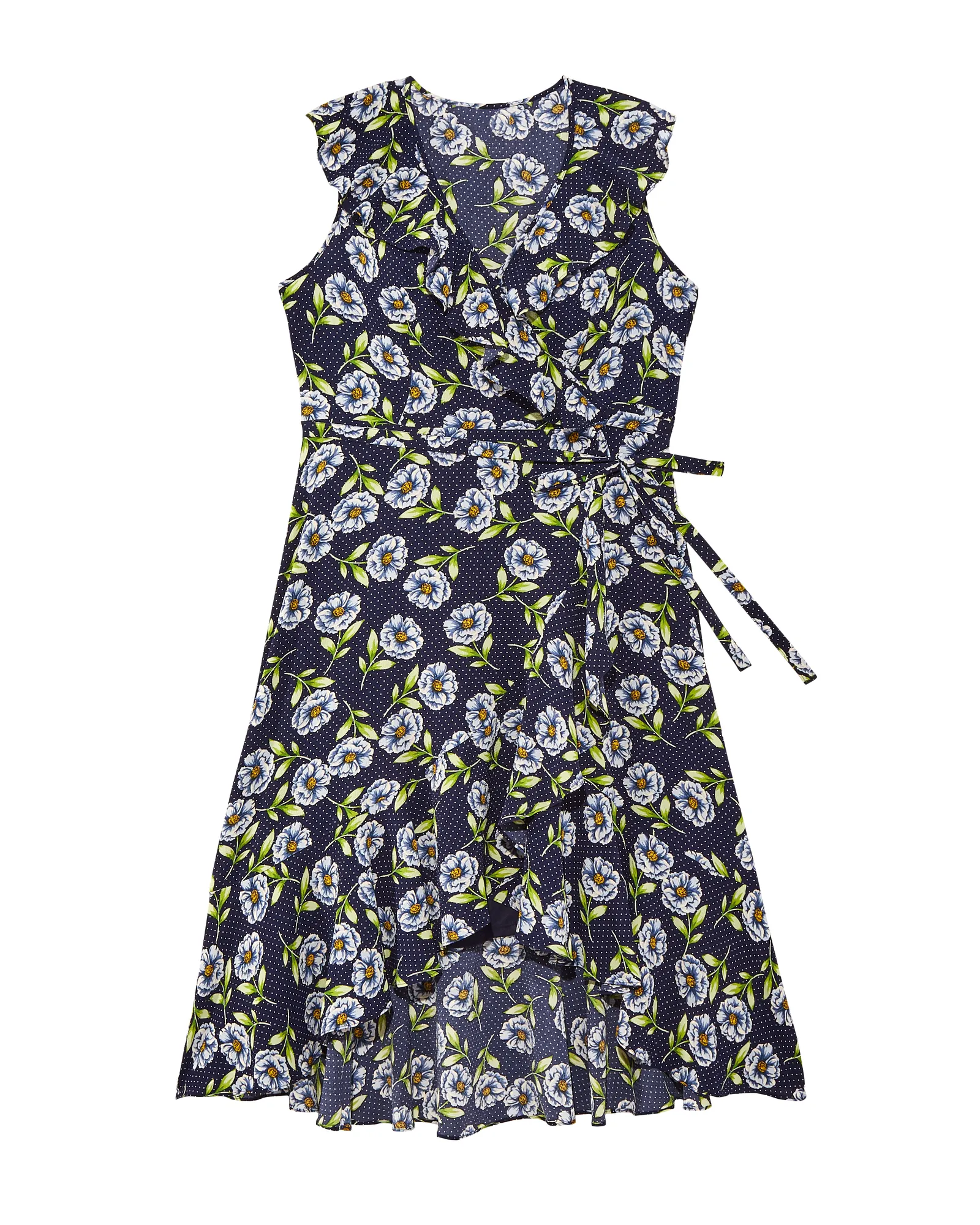 Ithaca Sleeveless Dress | Navy / Light Green