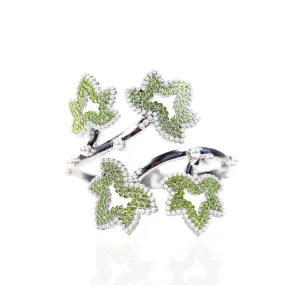 Ivey Dream Adjustable Hinge Cuff - Pearl/Green