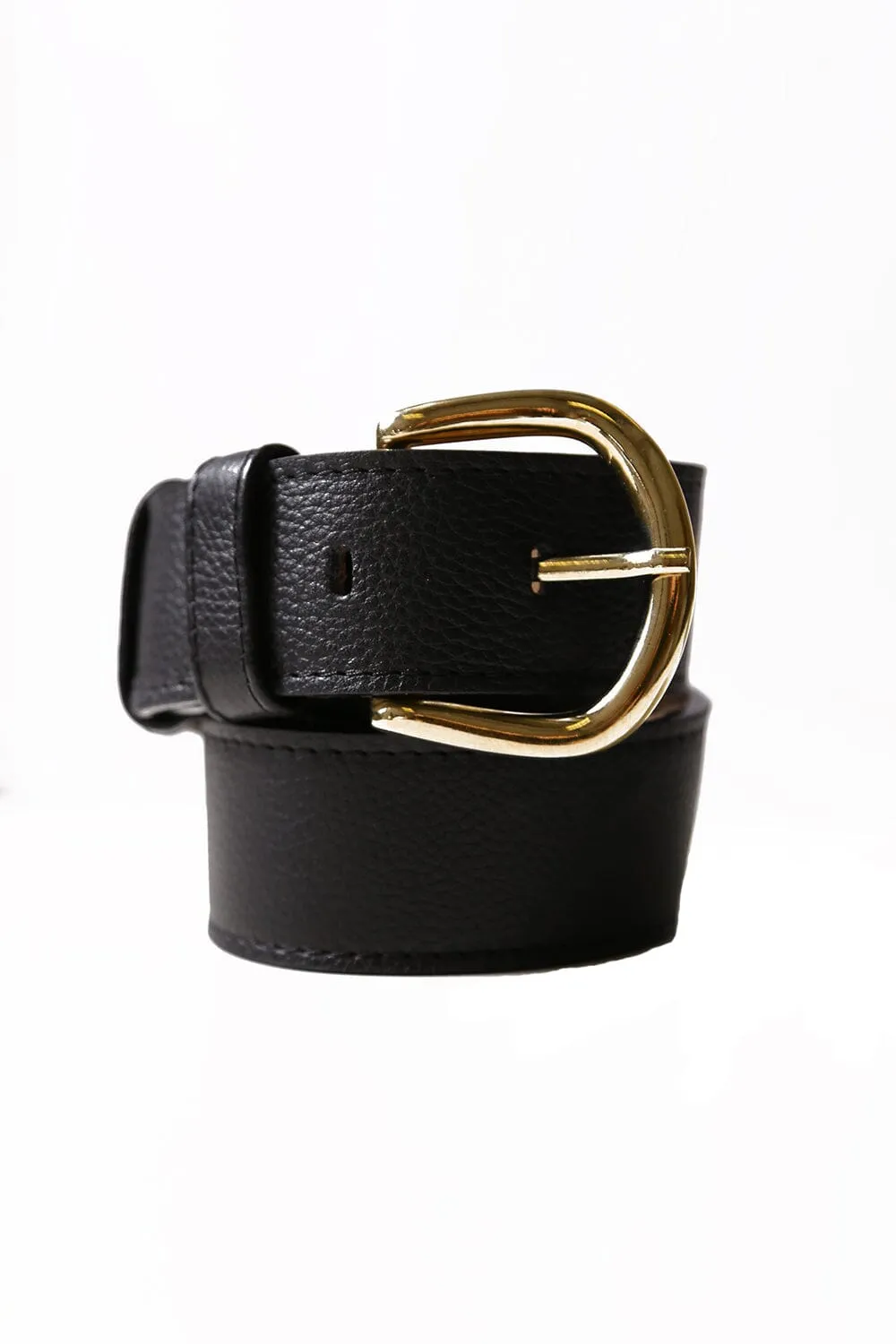 Jeans Belt Black Soft Leather