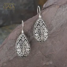 Kallisto Teardrop Filigree Earrings