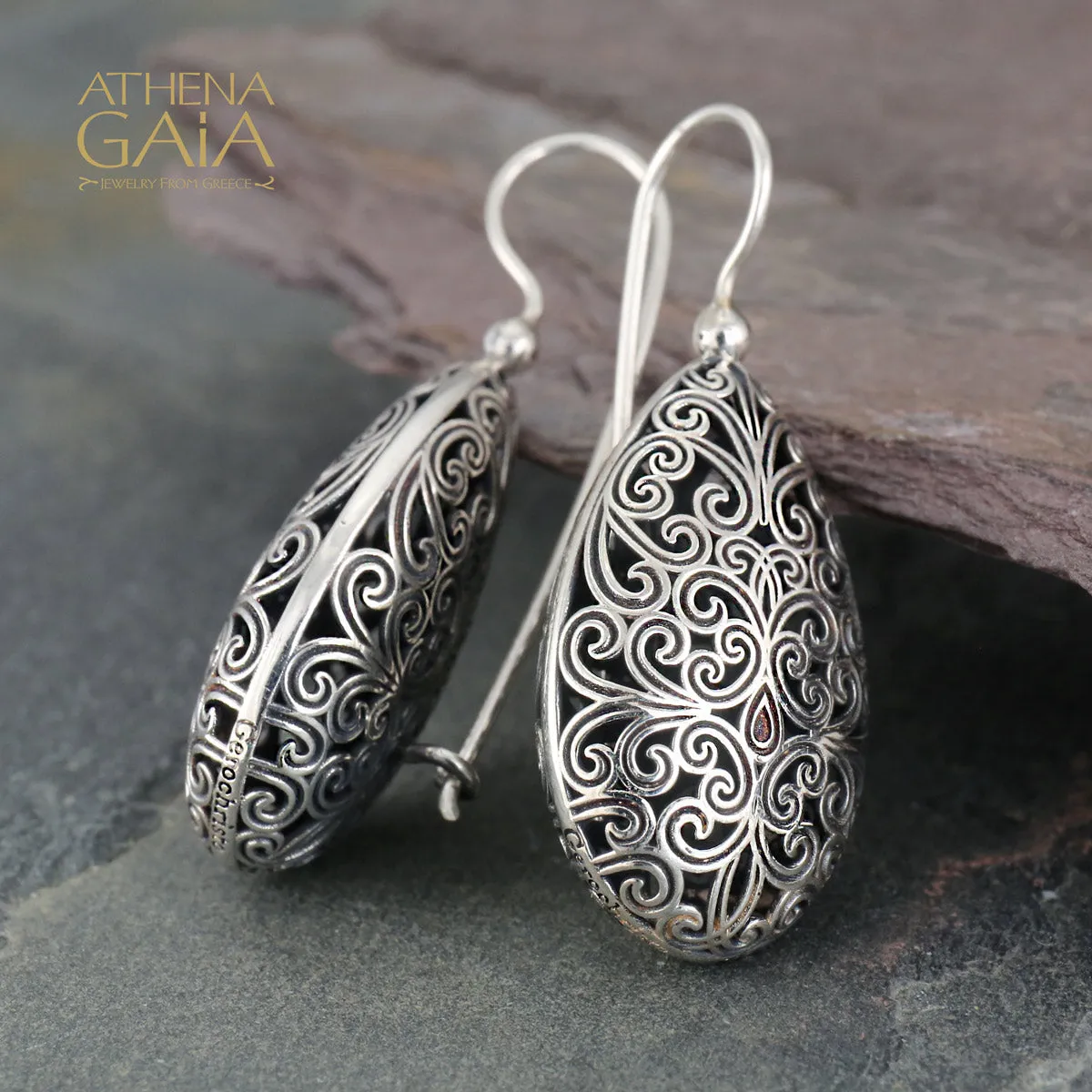 Kallisto Teardrop Filigree Earrings