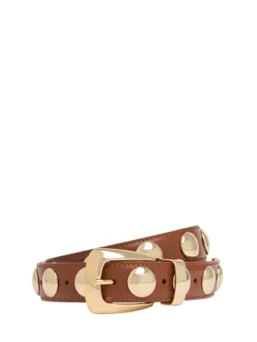 Khaite   Benny leather belt w/ studs 