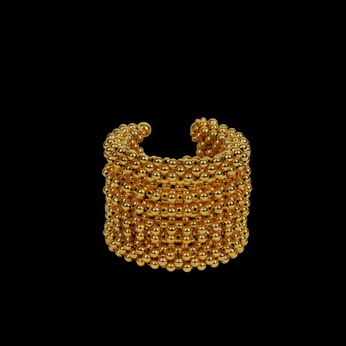 Khutulun Wide 4D Cuff in Gold