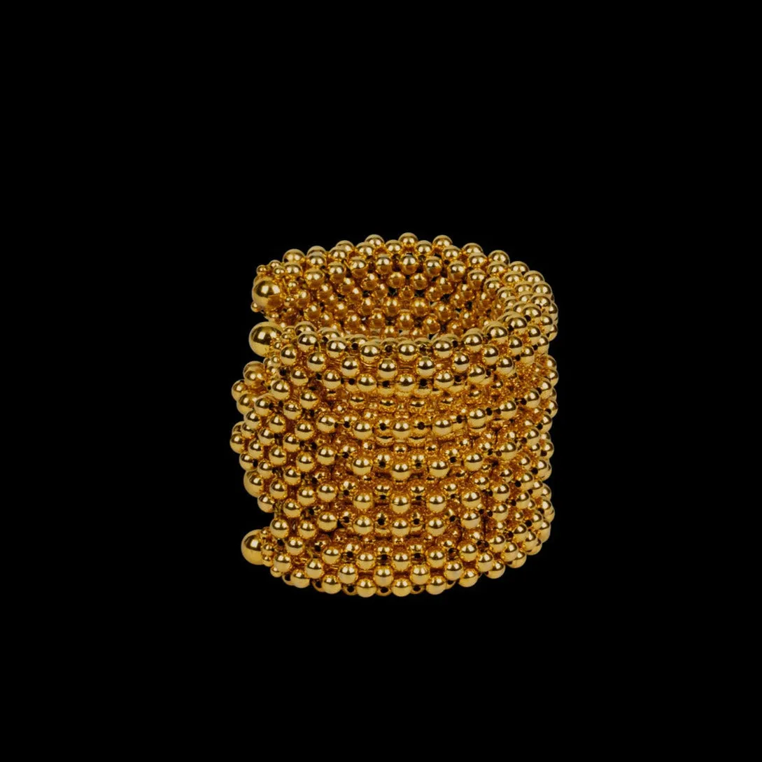 Khutulun Wide 4D Cuff in Gold