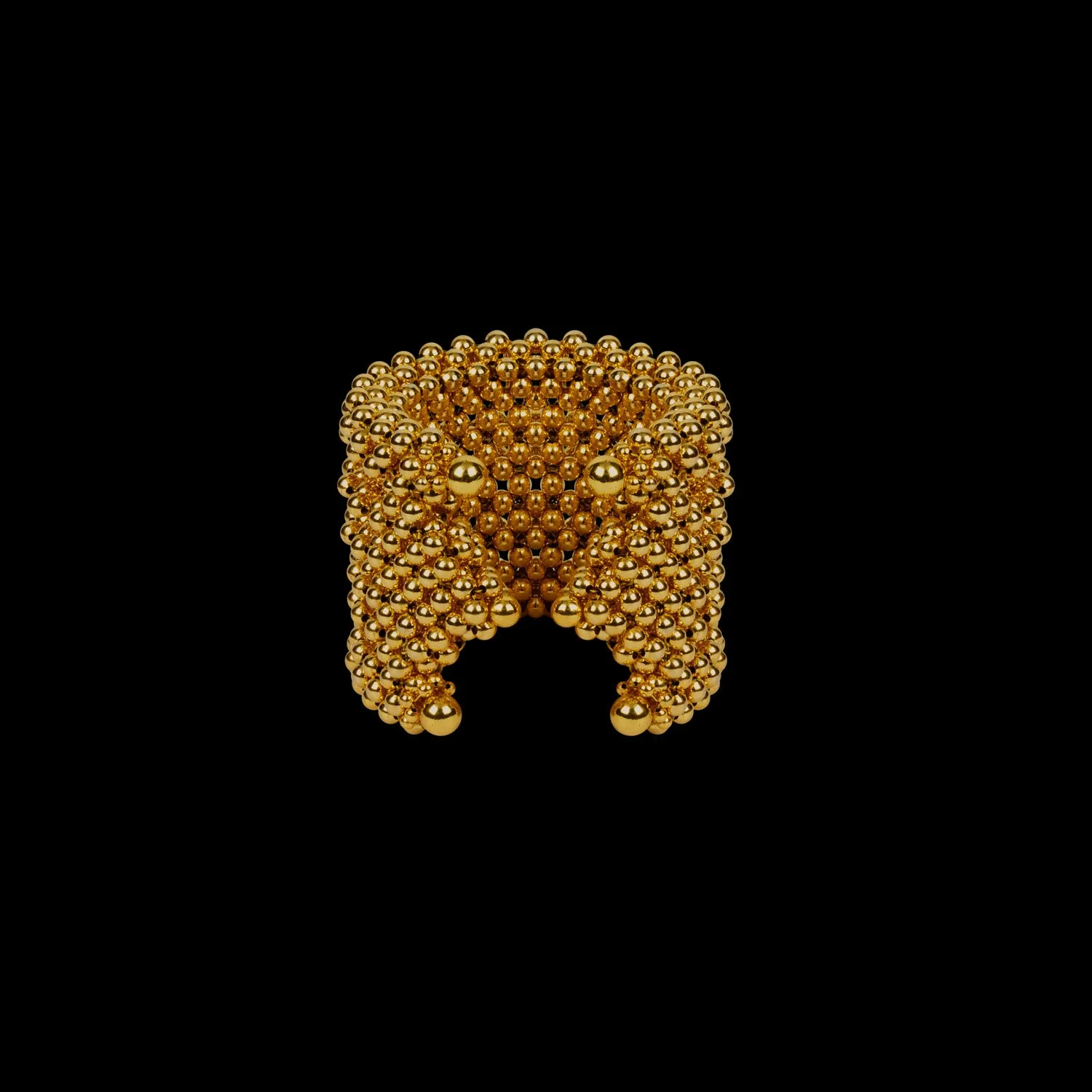 Khutulun Wide 4D Cuff in Gold