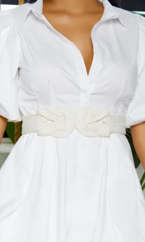 Knot Waistband Belt - White