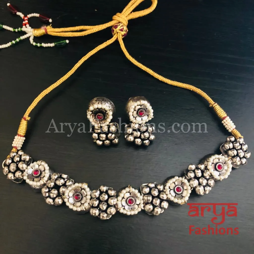 Kundan Golden Beads Choker Necklace/ Rajwadi Kundan Choker