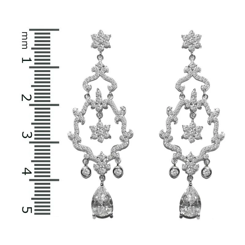 Ladda Vintage CZ Chandelier Earrings