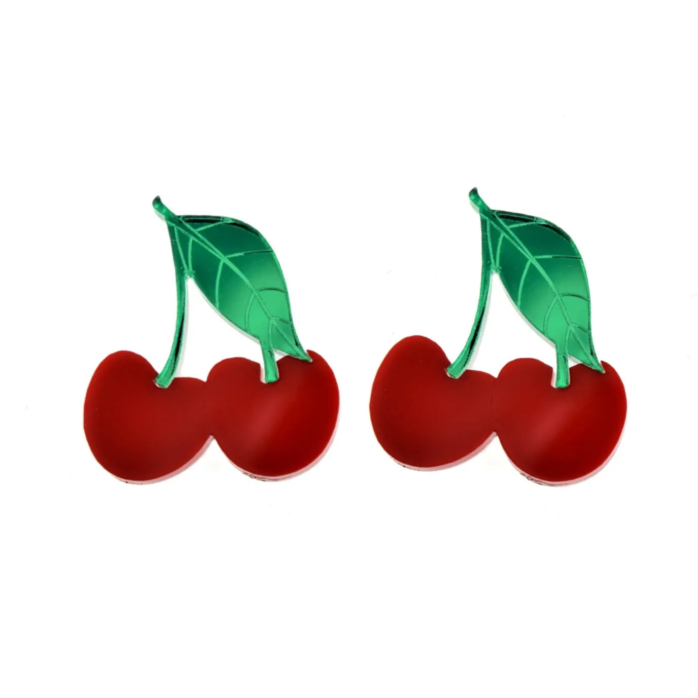 Last Chance! XL Solid Red Cherry Earrings