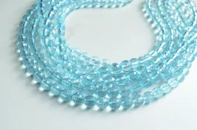 Light Blue Faceted Acrylic Beaded Multi Strand Statement Necklace - Angelina