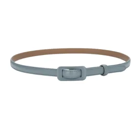 Light Blue Women Thin Waist Leather Belt 淺藍女士細腰皮帶 KCBELT1115