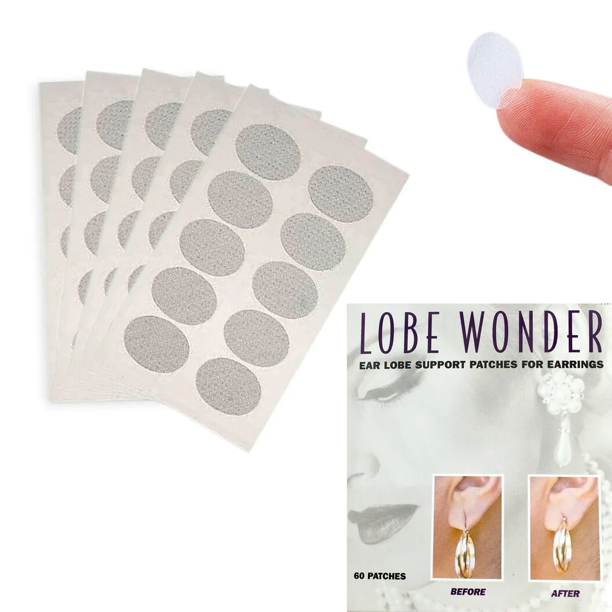 Lobe Wonder Heavy Earring Support Patches -240 Earring Support Patches - 4 Pack