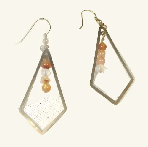 Long and Dangling Carnelian Earrings