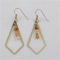 Long and Dangling Carnelian Earrings