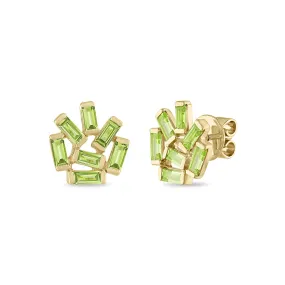 Medium Jubilation Studs: Peridot