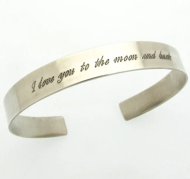 Mens Bracelet. Custom Sterling Silver Cuff - Anniversary Gift For Men