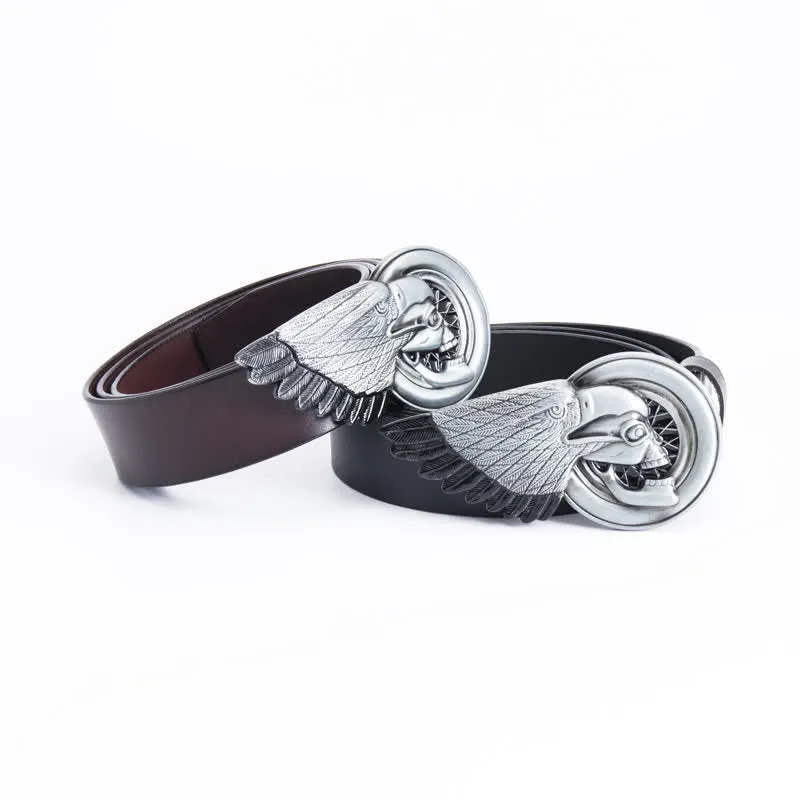 Men's Gothic Eagle Skull Leather Belt