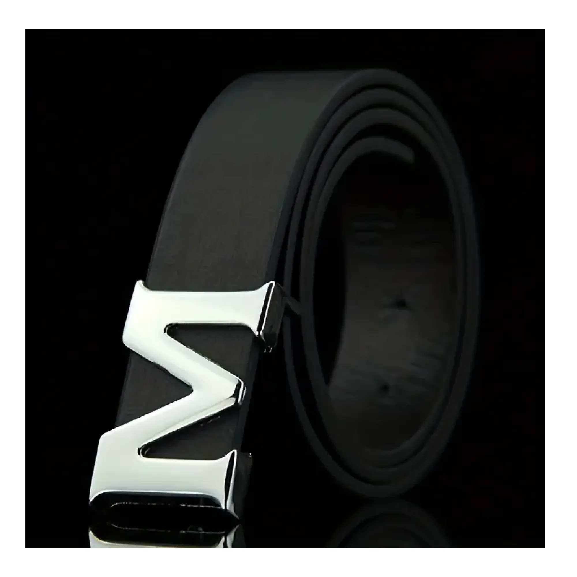 Men's "M" Pattern Buckle Belt Decorative Belt For Outdoor Party Holiday Business , Ideal choice for Gifts