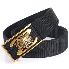 Men's Z Letter Mighty Dragon Nylon Belt