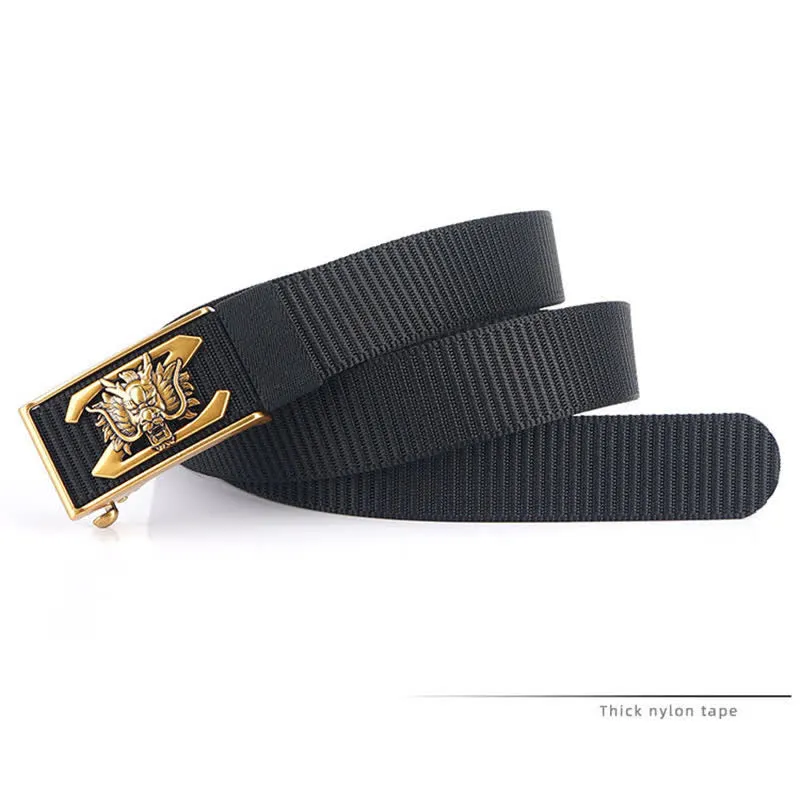 Men's Z Letter Mighty Dragon Nylon Belt