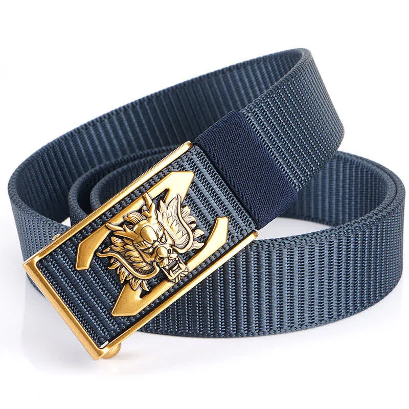 Men's Z Letter Mighty Dragon Nylon Belt