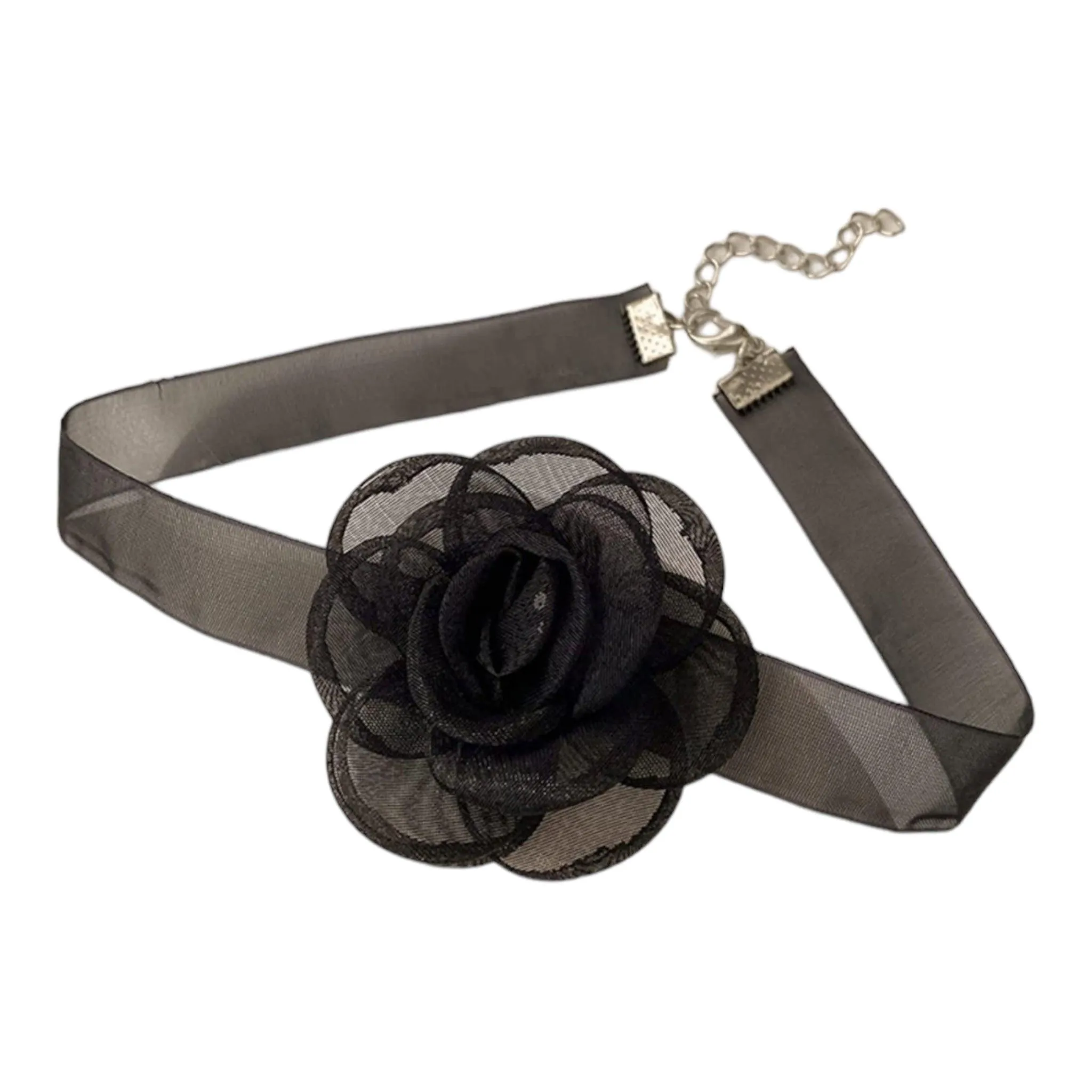 Mesh Flower Choker Necklace