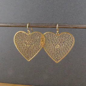 Mesh Heart Earrings