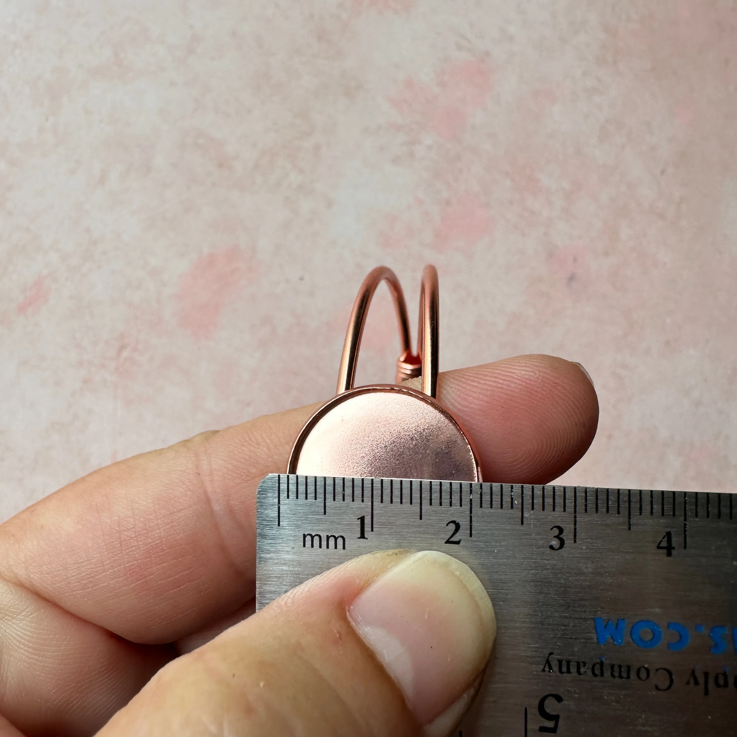 Metal Cuff Cabochon Bracelet Blank Rose Gold