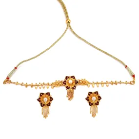 Mina Flower Kanthi Choker Set