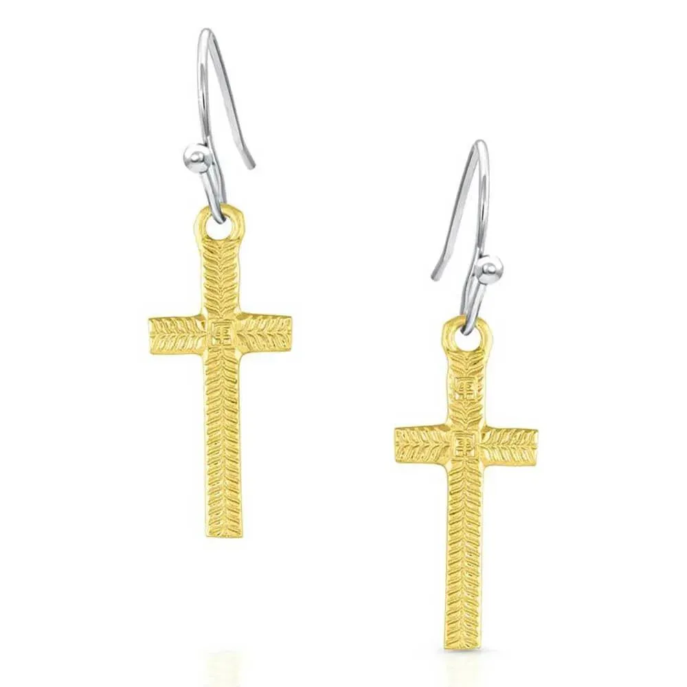 Montana Silversmith Warrior Cross Earrings