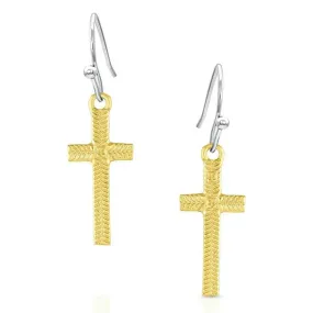 Montana Silversmith Warrior Cross Earrings