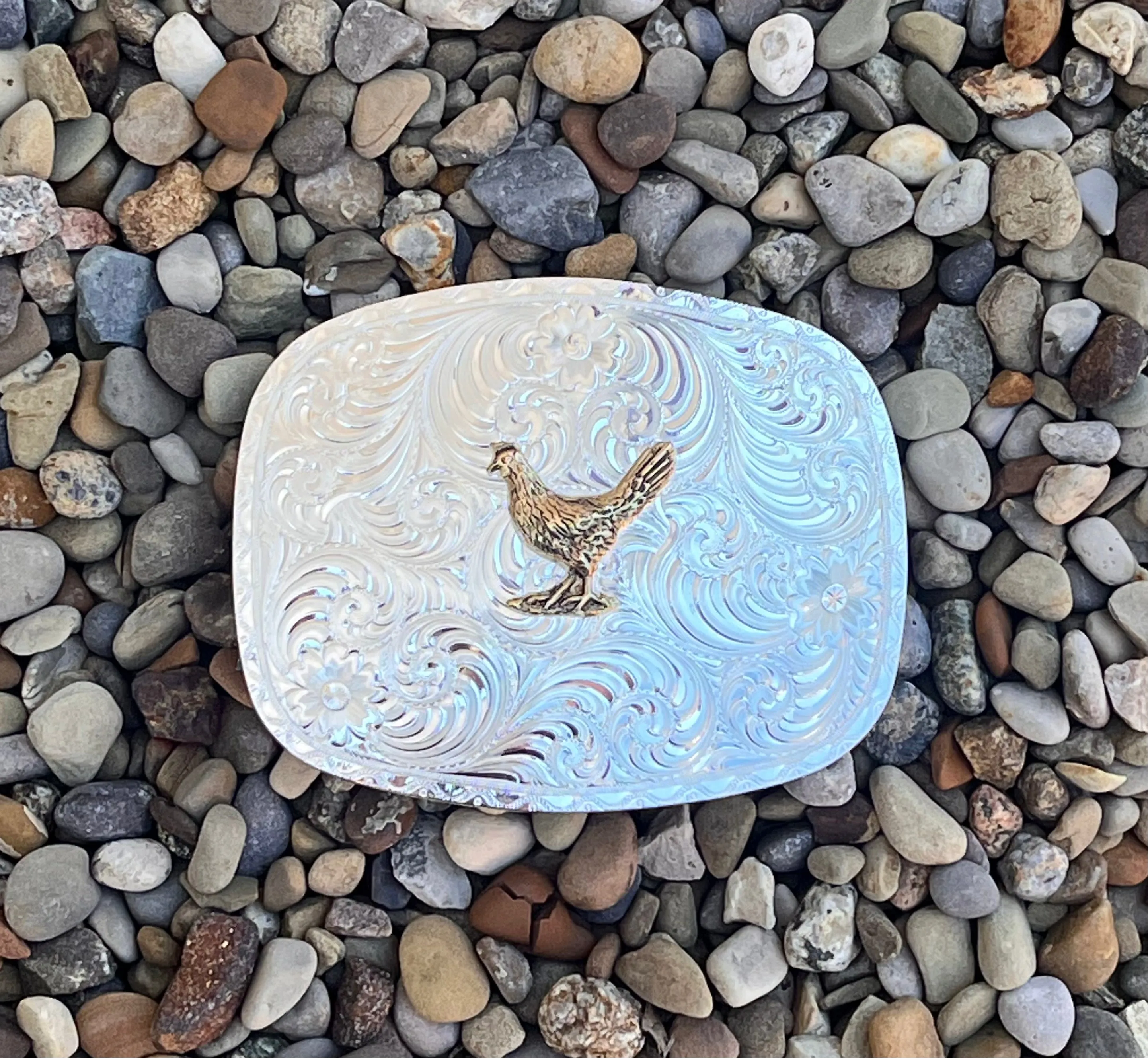 Montana Silversmiths Chicken Buckle 6507C