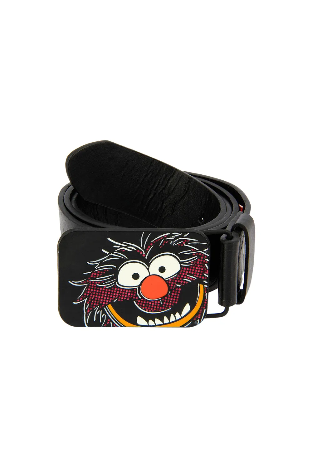 Muppets PU Leather Belt with Animal Printed Metal Buckle