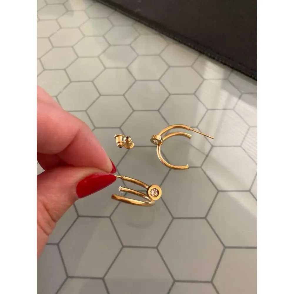 Nailed It Hoop Earrings