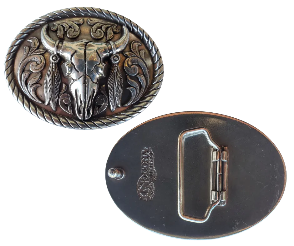 Nocona Buffalo Skull Belt Buckle