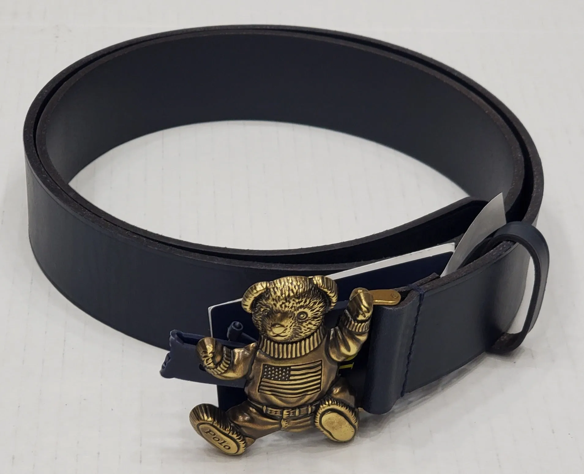 Nwt Polo Ralph Lauren Navy Blue Teddy Bear Belt