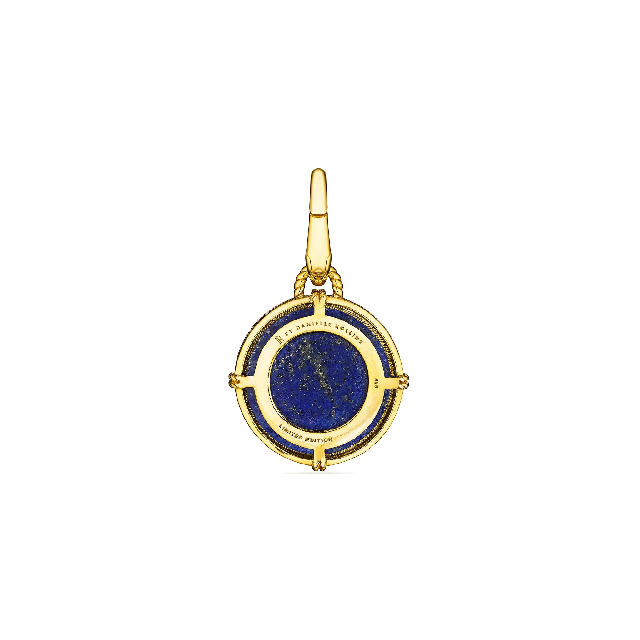 Ocean Reef Celestial Medallion with Lapis in 18K Gold Vermeil