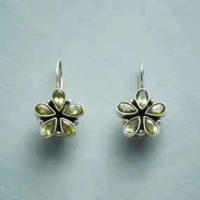 Peridot Petal Earrings