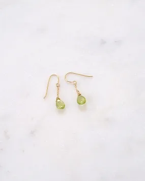 Peridot Simple Drop Earrings