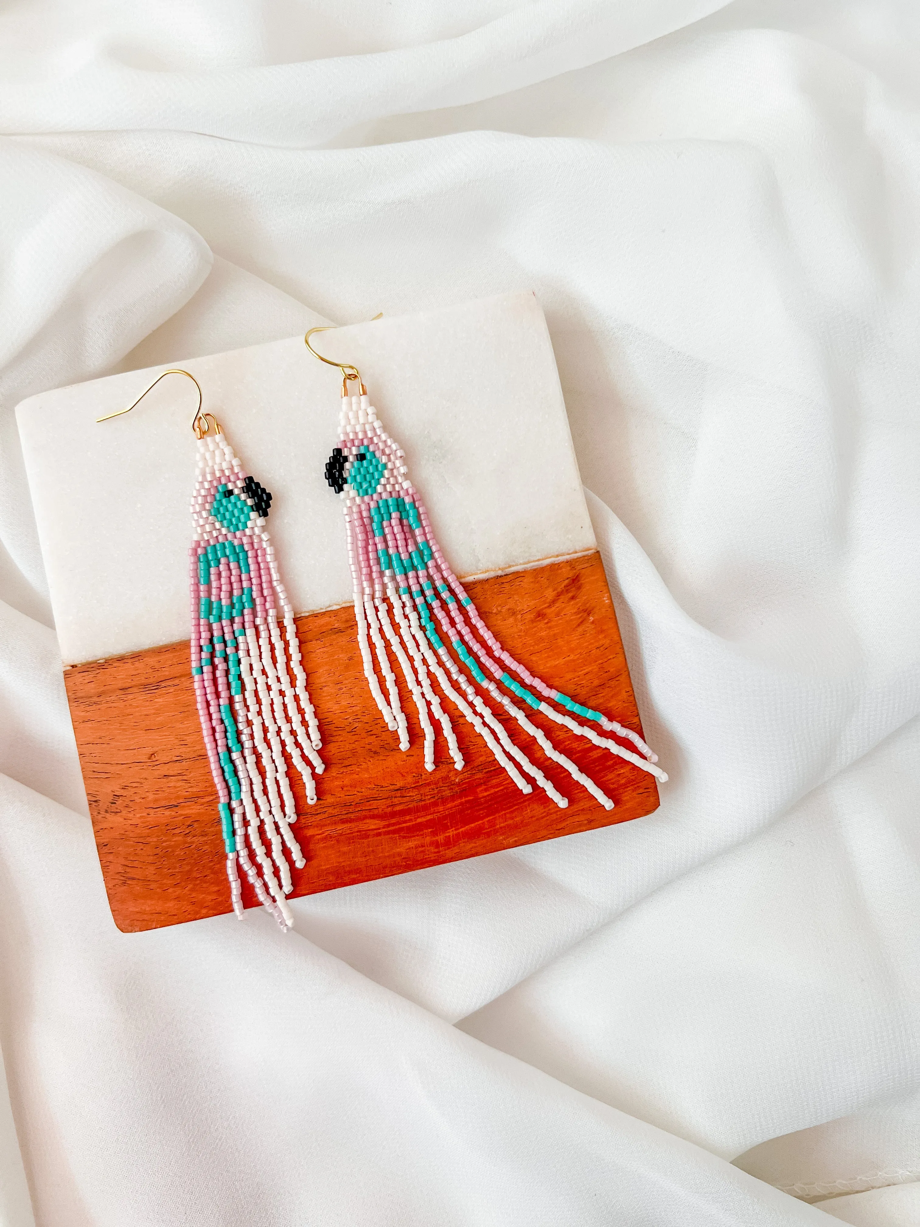 Petunia Parrot | Beaded Earrings