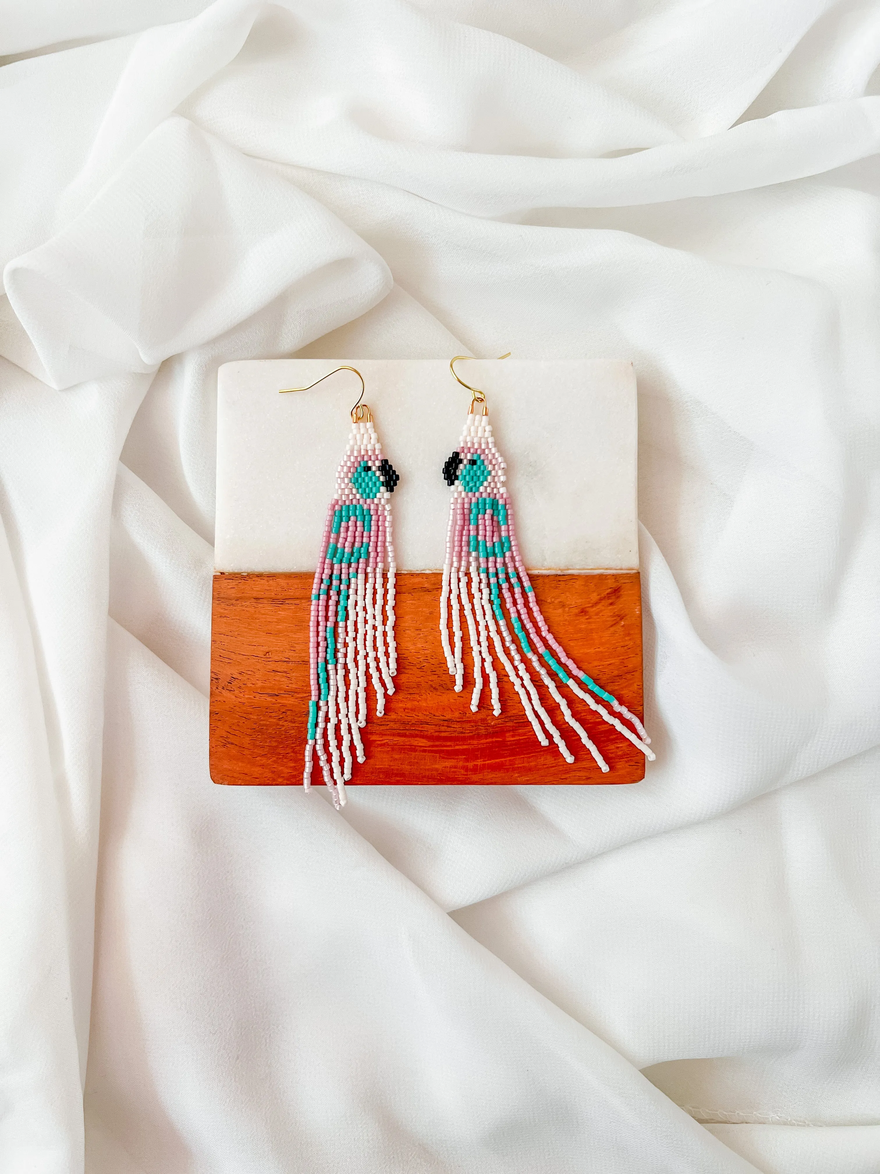 Petunia Parrot | Beaded Earrings