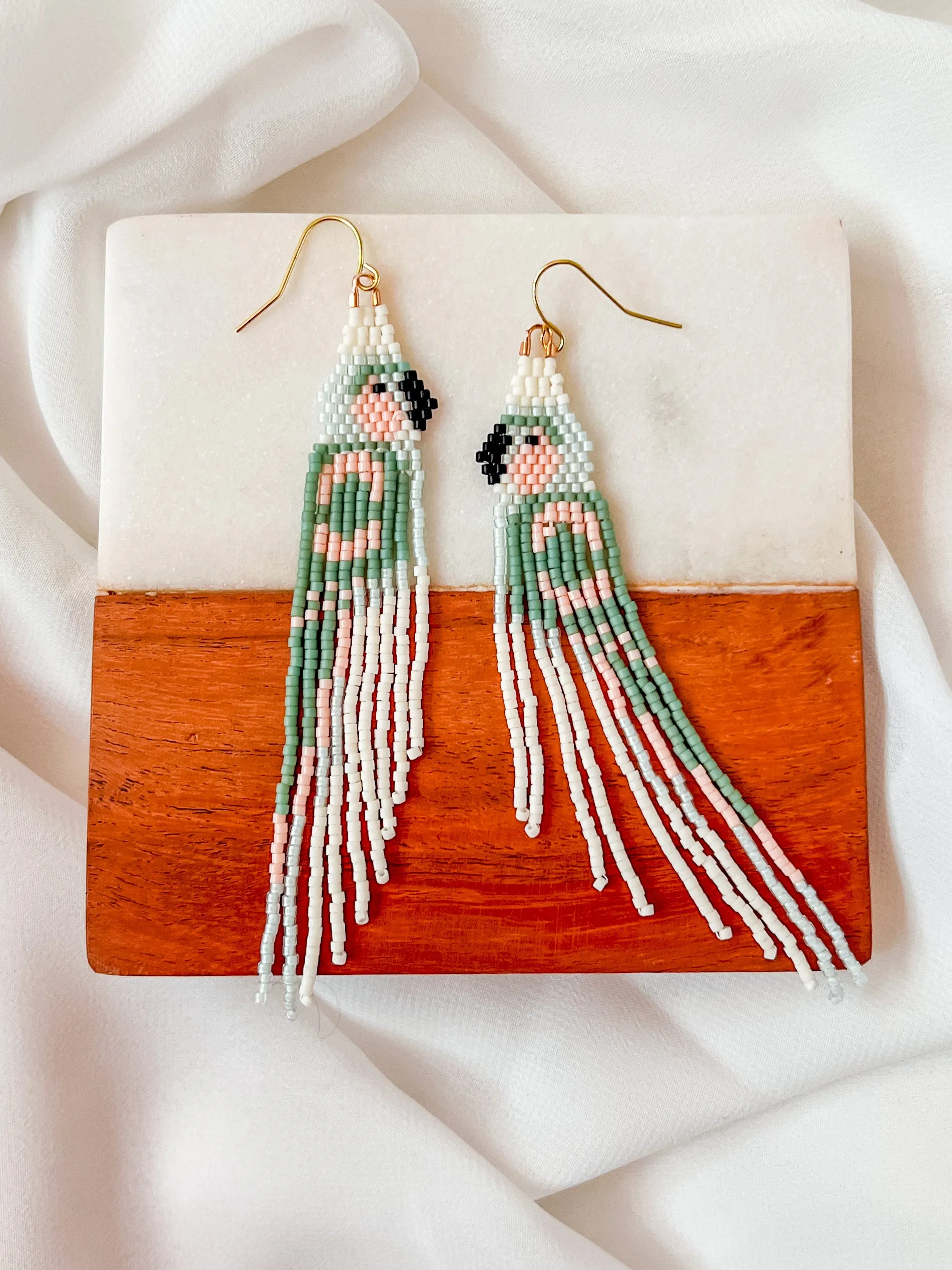 Petunia Parrot | Beaded Earrings