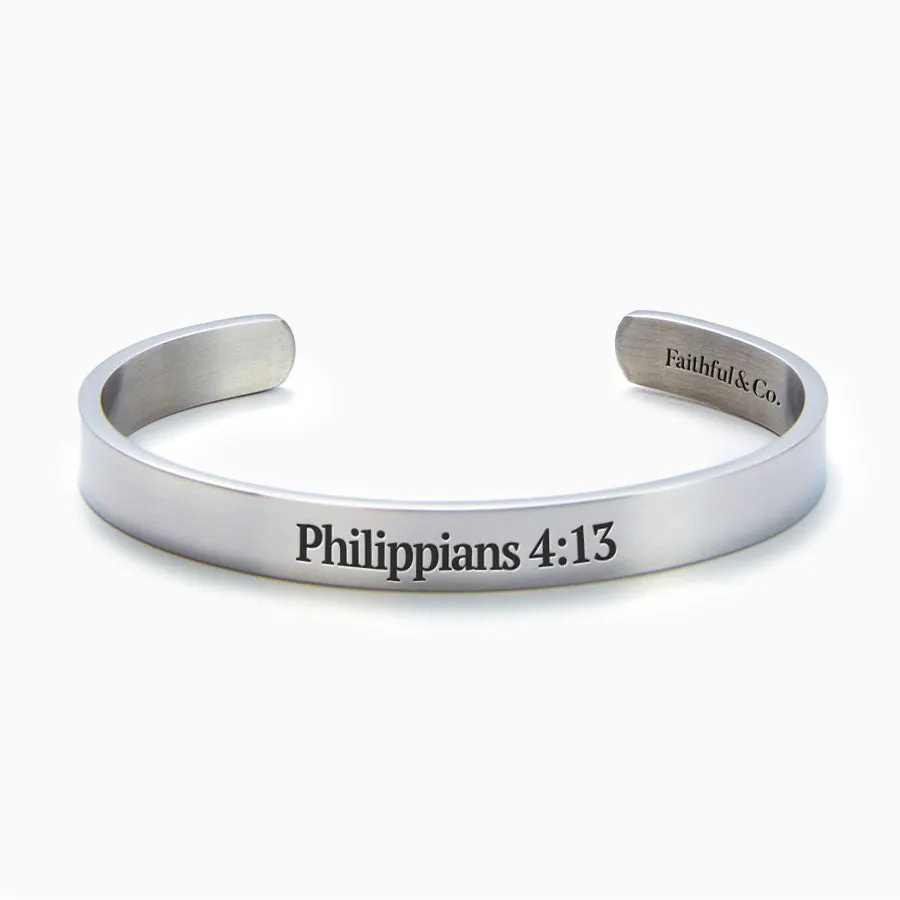 Philippians 4:13 Cuff Bracelet