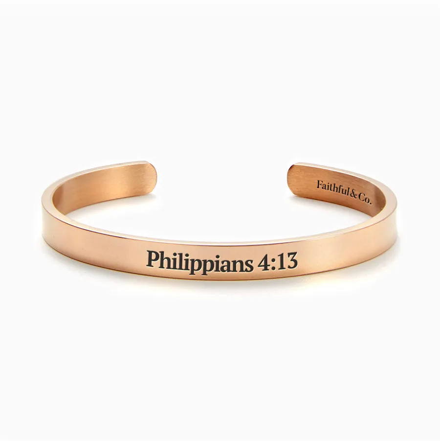 Philippians 4:13 Cuff Bracelet