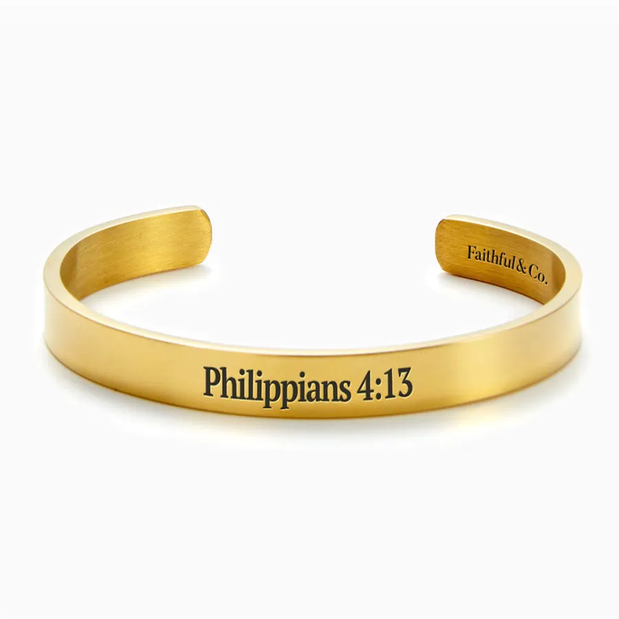 Philippians 4:13 Cuff Bracelet