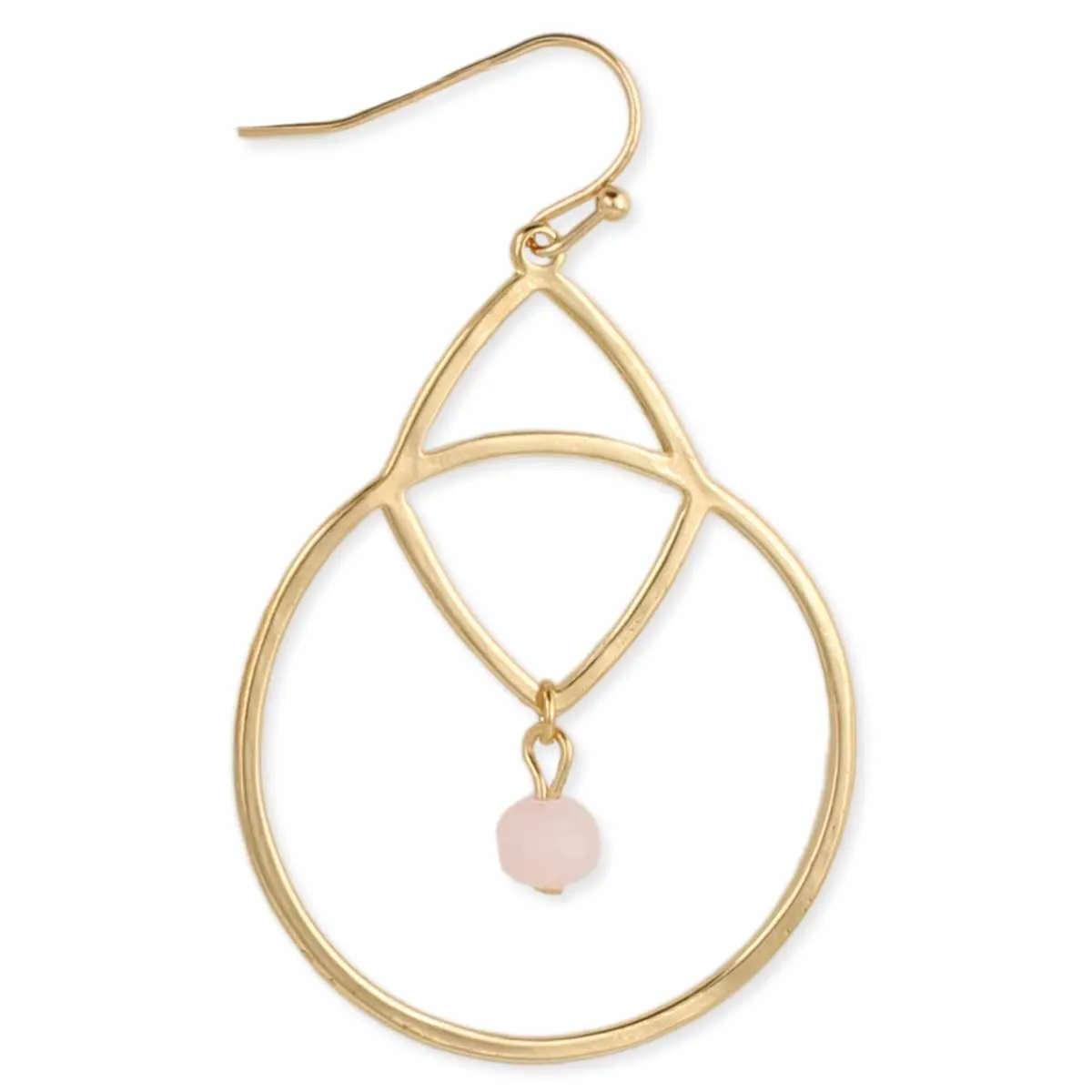 Pink Stone Drop Earrings