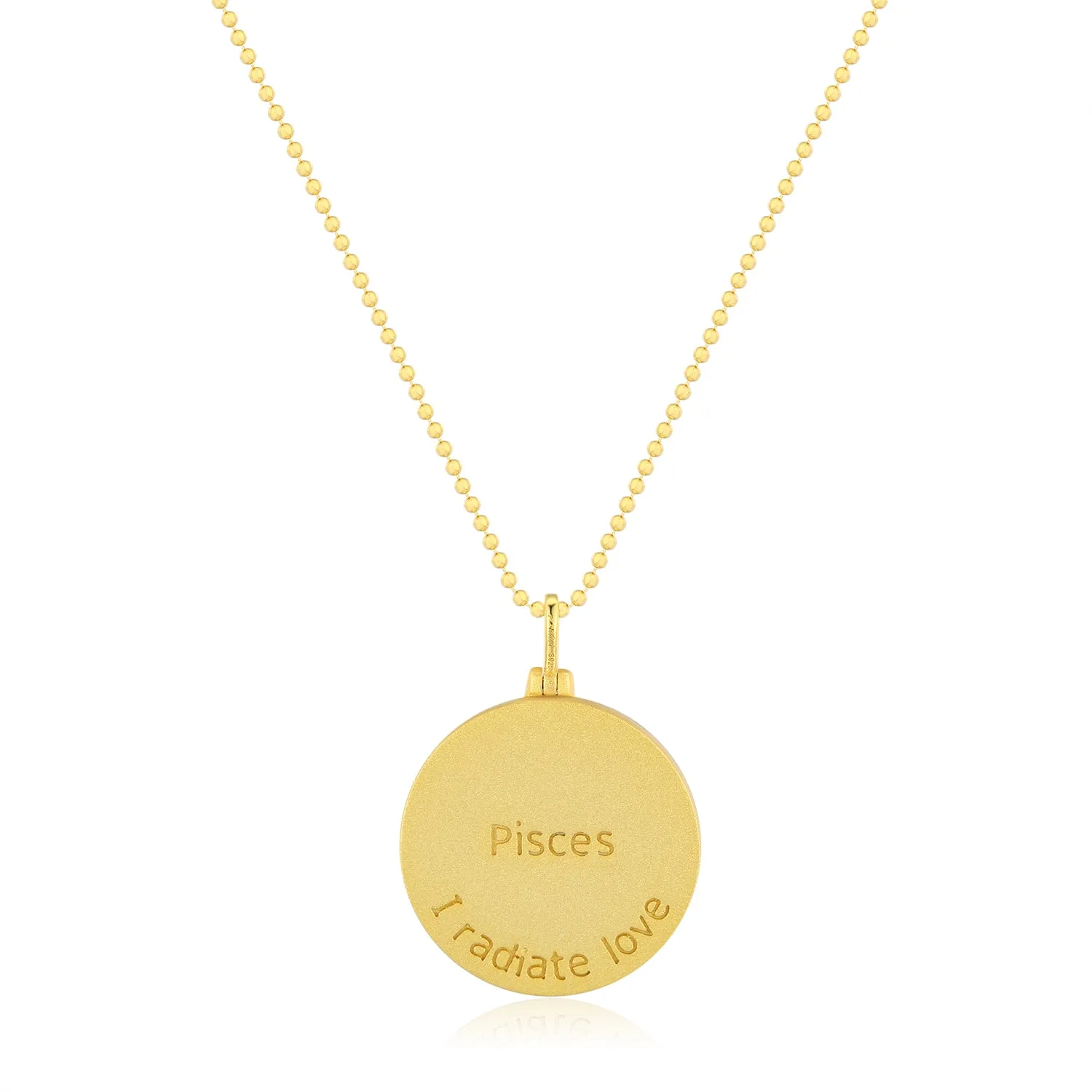 Pisces Zodiac Mantra Necklace