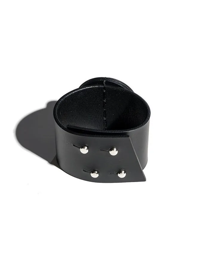 Polka Med Wide Cuff in Black by Aumorfia