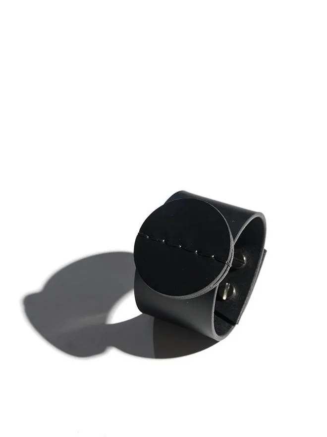 Polka Med Wide Cuff in Black by Aumorfia